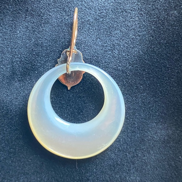 💔SOLD💔Victorian Jewelry Antique gold filled Mother of Pearl dangle earrings - Picture 12 of 12